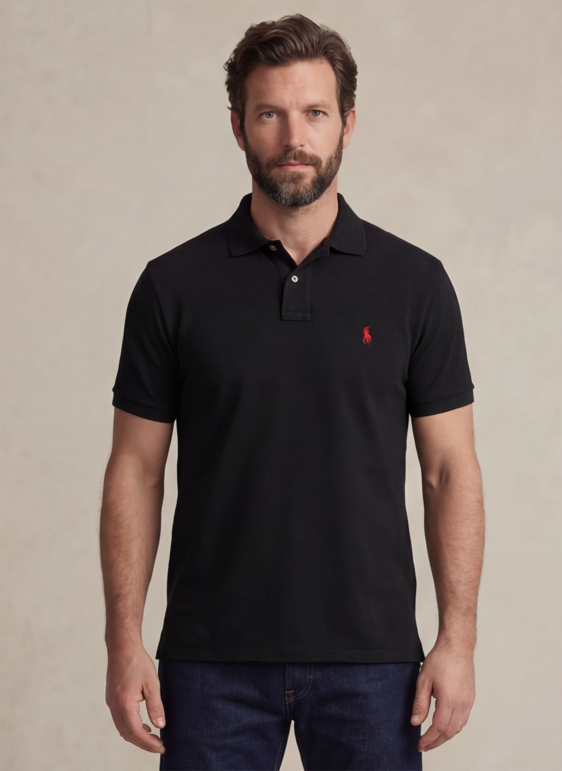 The Iconic Mesh Polo Shirt - Noir