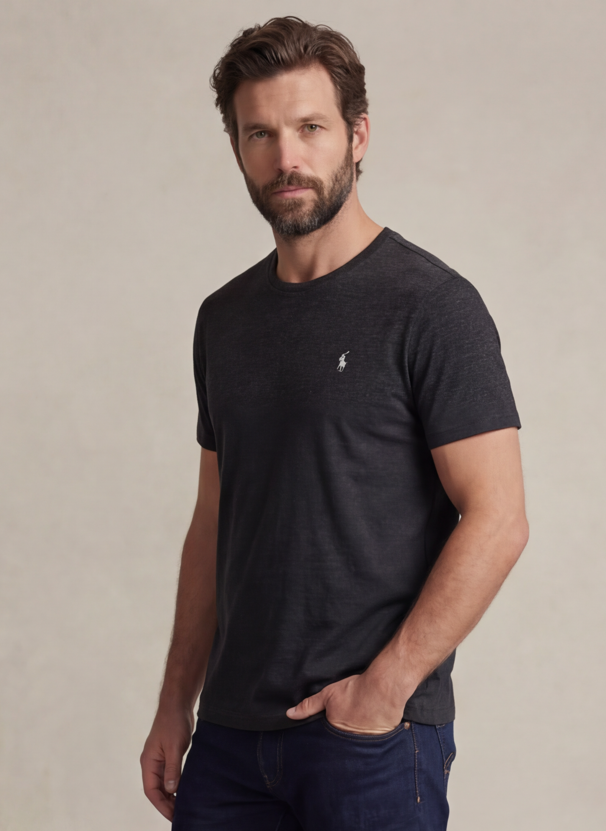 Jersey Crewneck T-Shirt - Noir