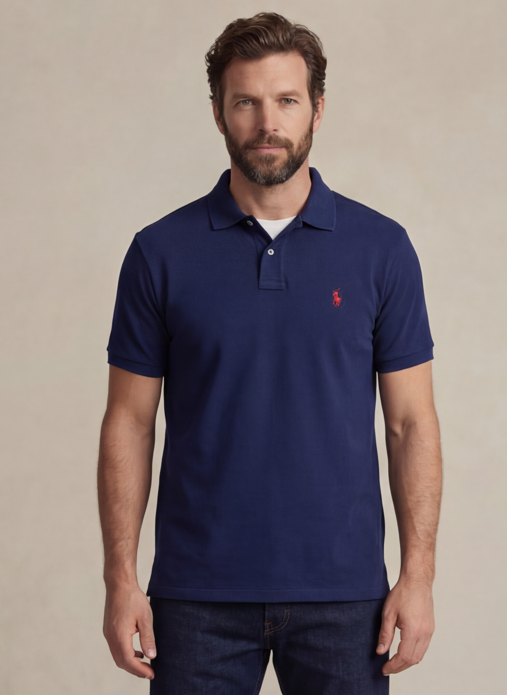 The Iconic Mesh Polo Shirt - Bleu
