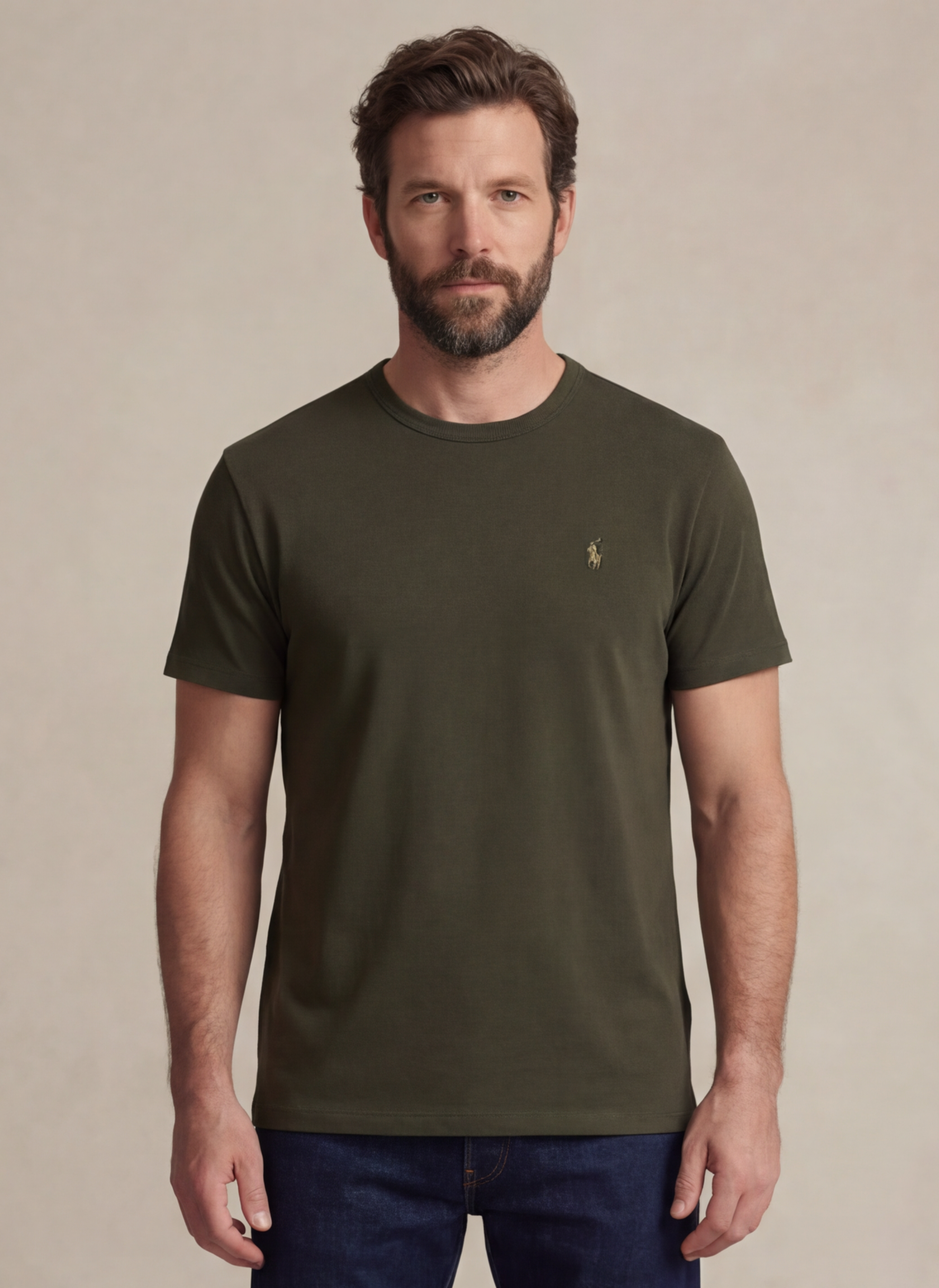 Jersey Crewneck T-Shirt - Vert