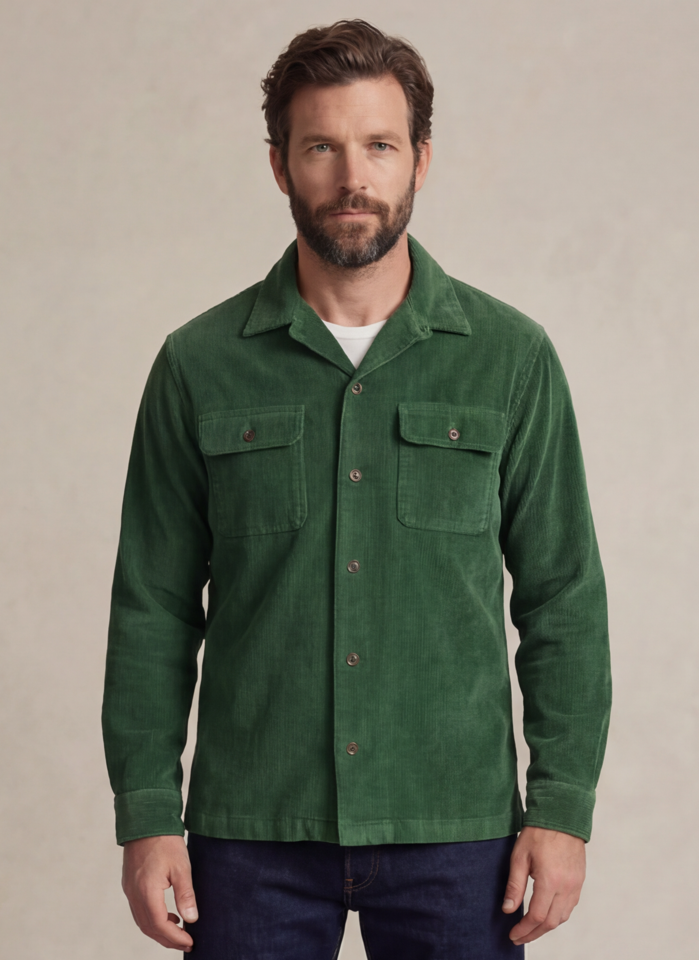 Corduroy Camp Shirt - Vert