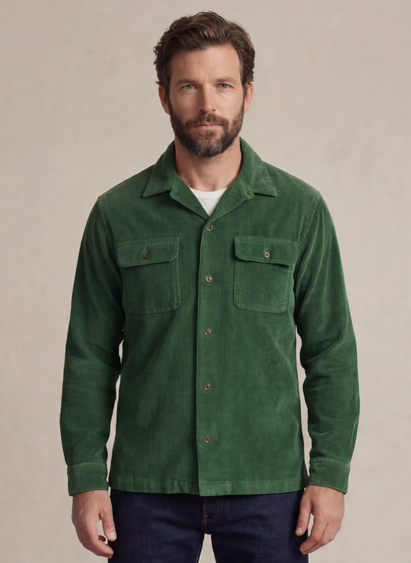 Corduroy Camp Shirt - Vert
