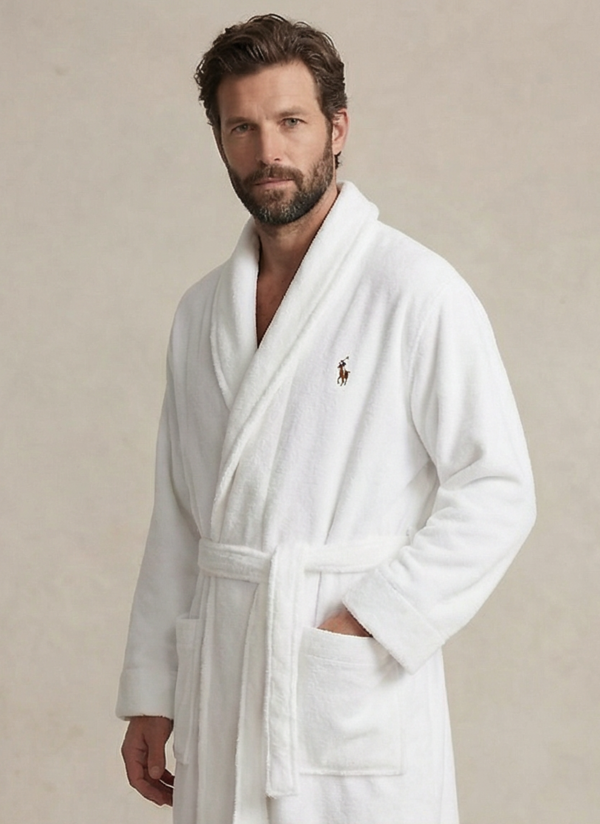 Cotton Terry Robe - Blanc