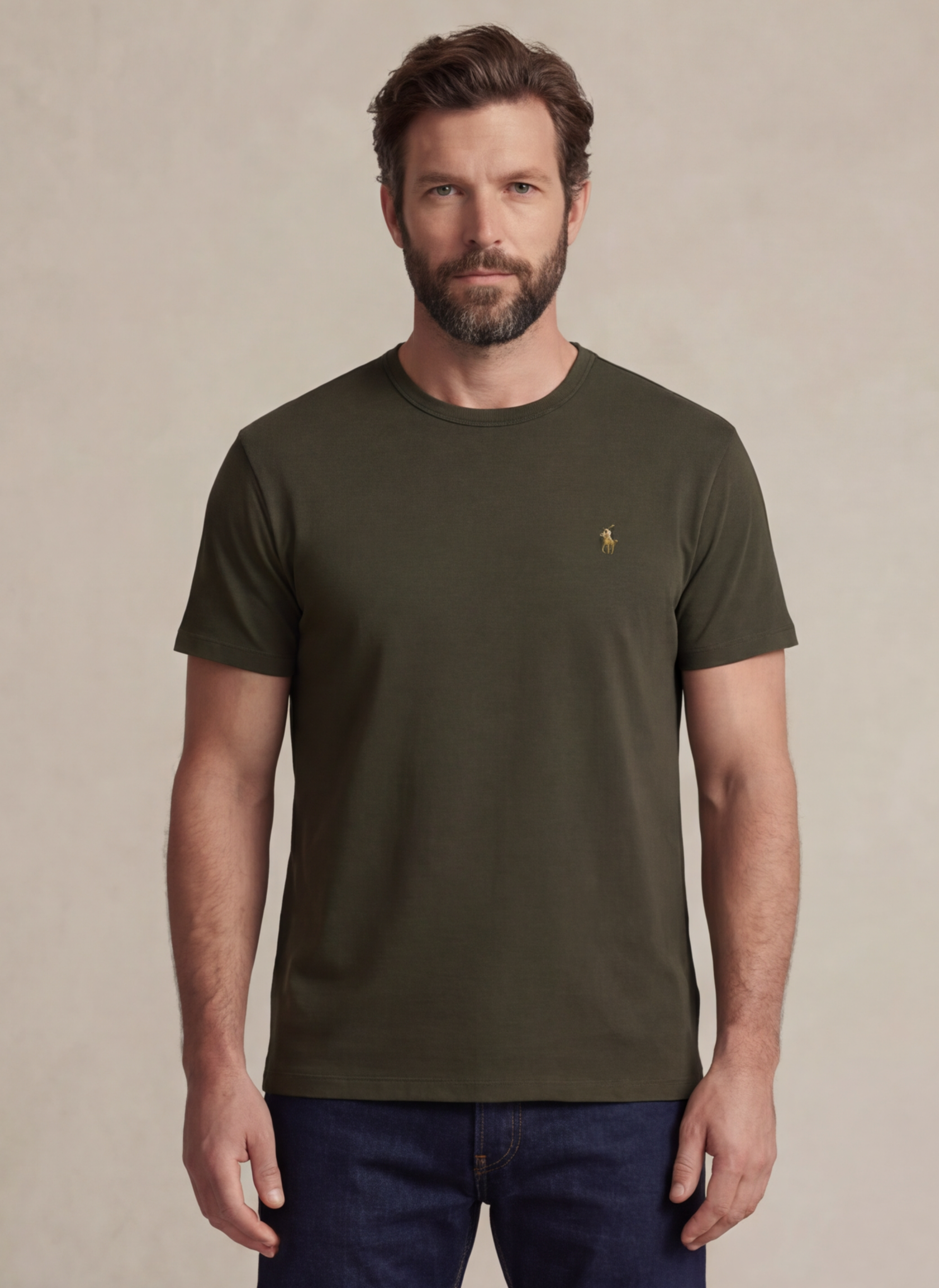 Jersey Crewneck T-Shirt - Vert