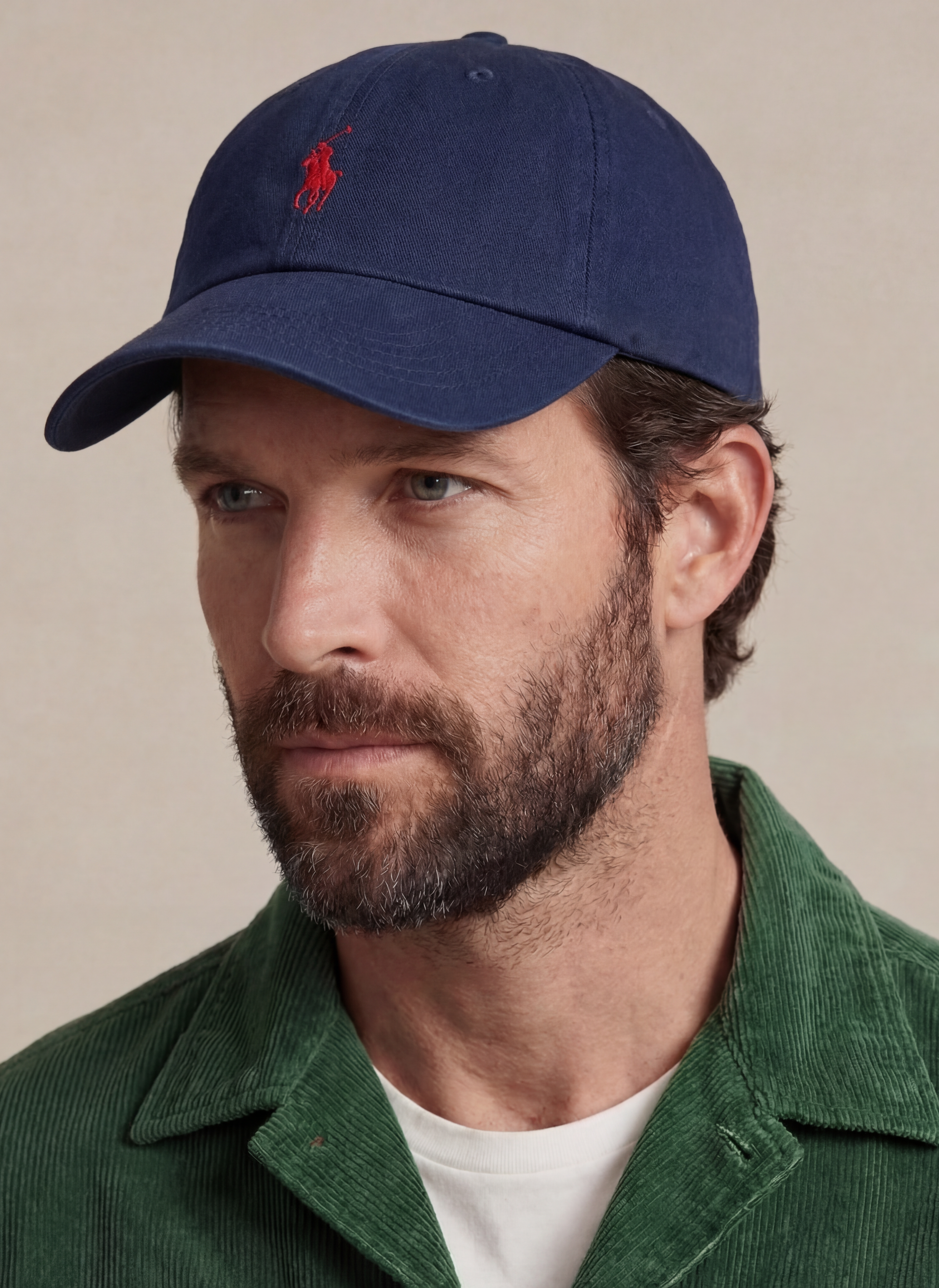 Cotton Chino Baseball Cap - Bleu