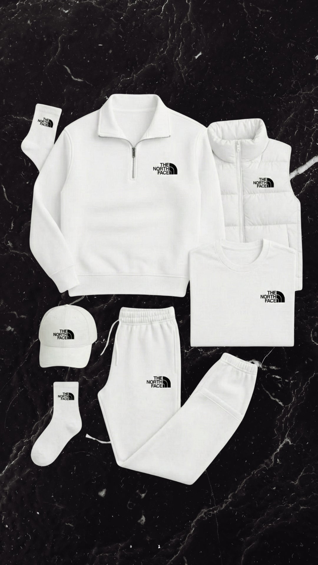 TNF Set Essential – Hoodie, Pants, Cap & Socks