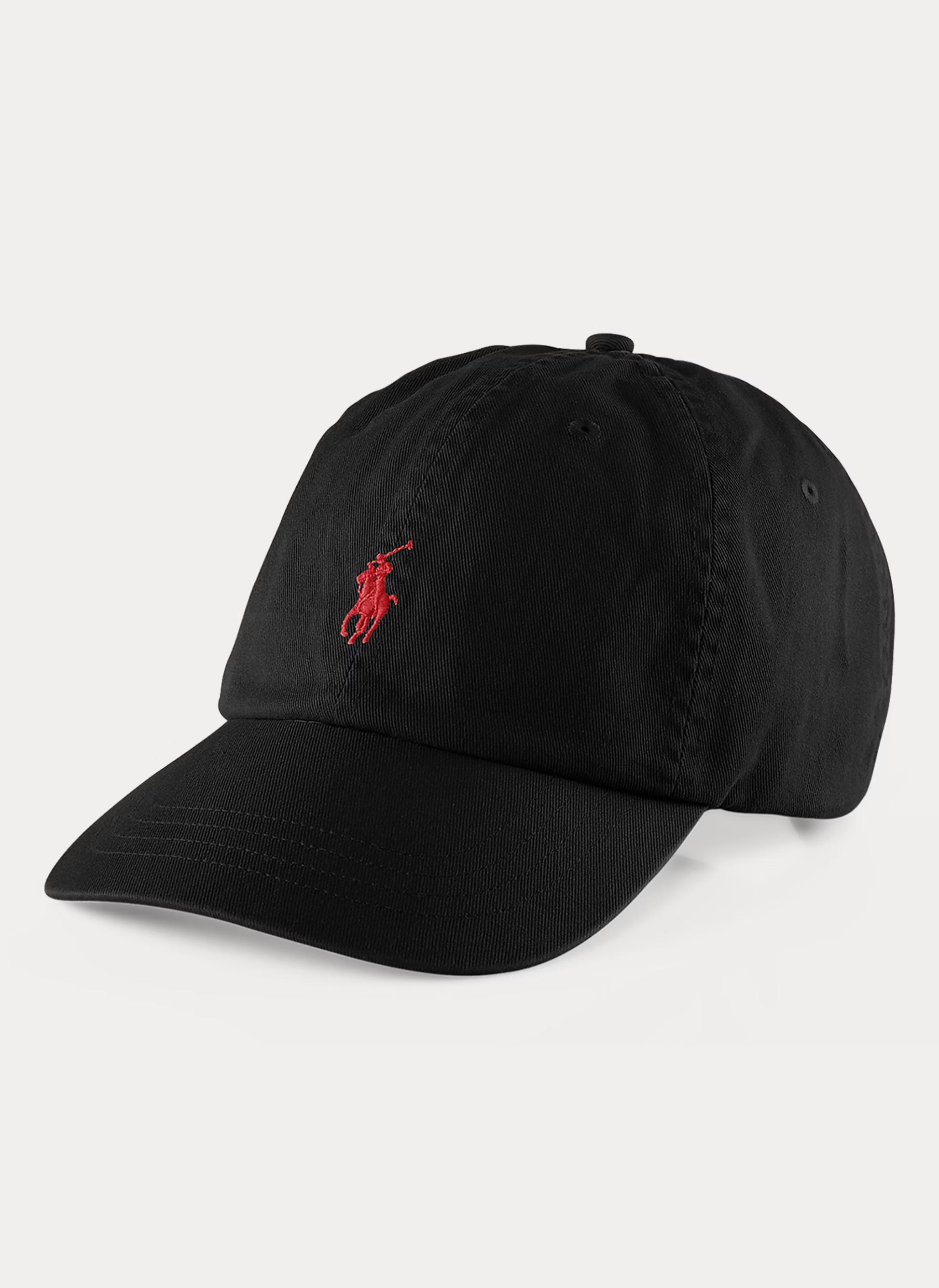 Cotton Chino Baseball Cap - Noir