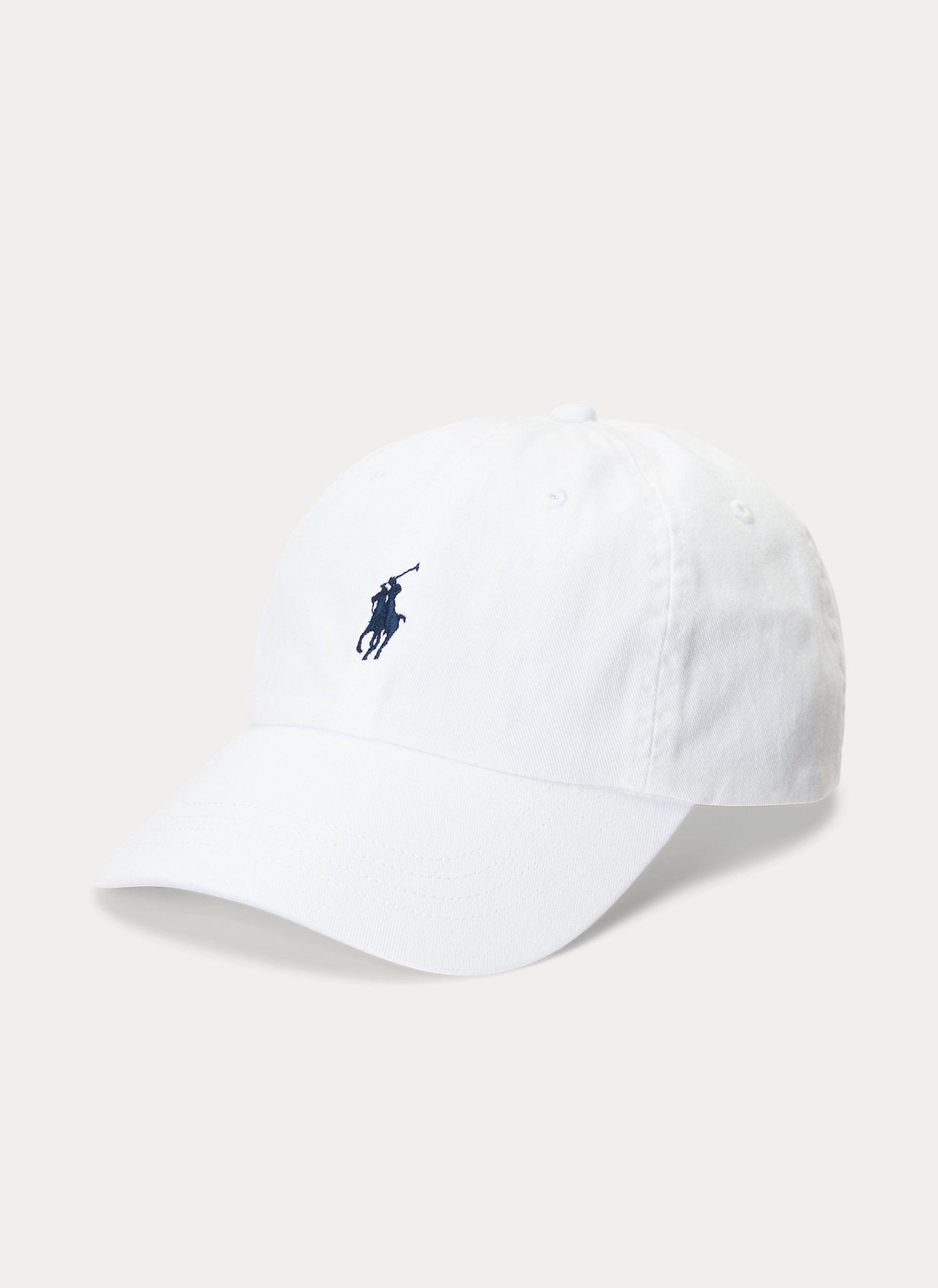 Cotton Chino Baseball Cap - Blanc