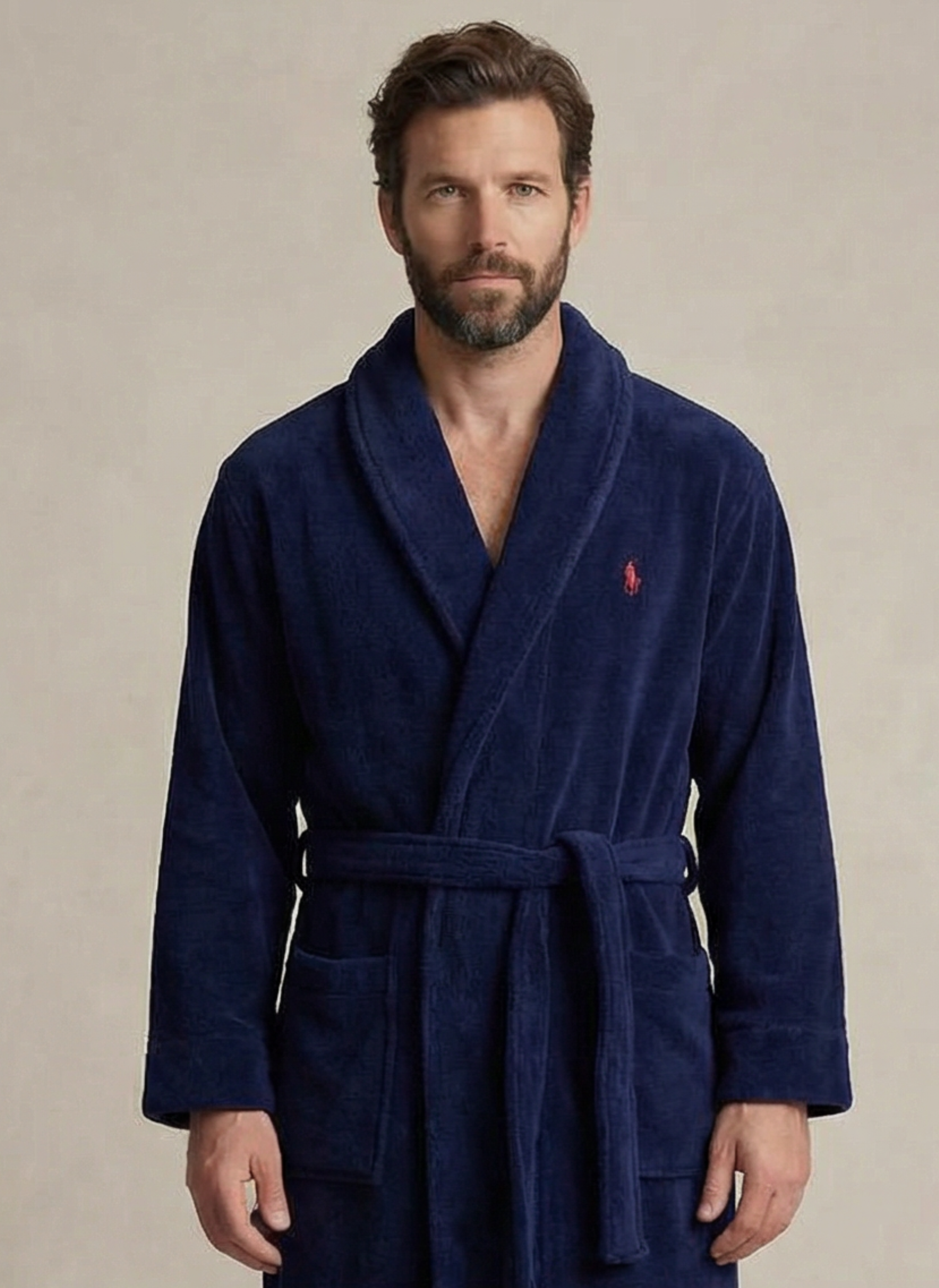 Cotton Terry Robe - Bleu