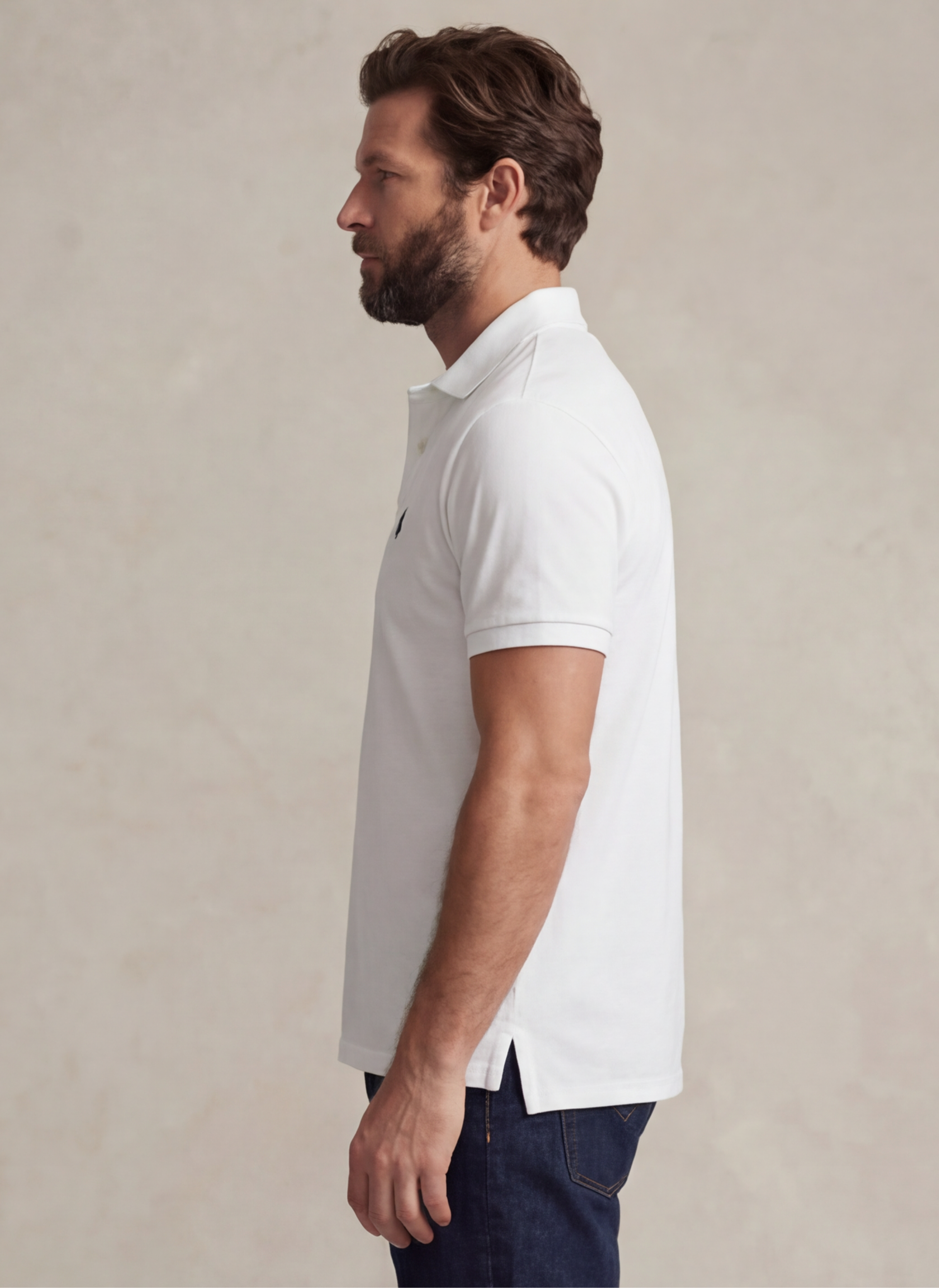 The Iconic Mesh Polo Shirt - Blanc