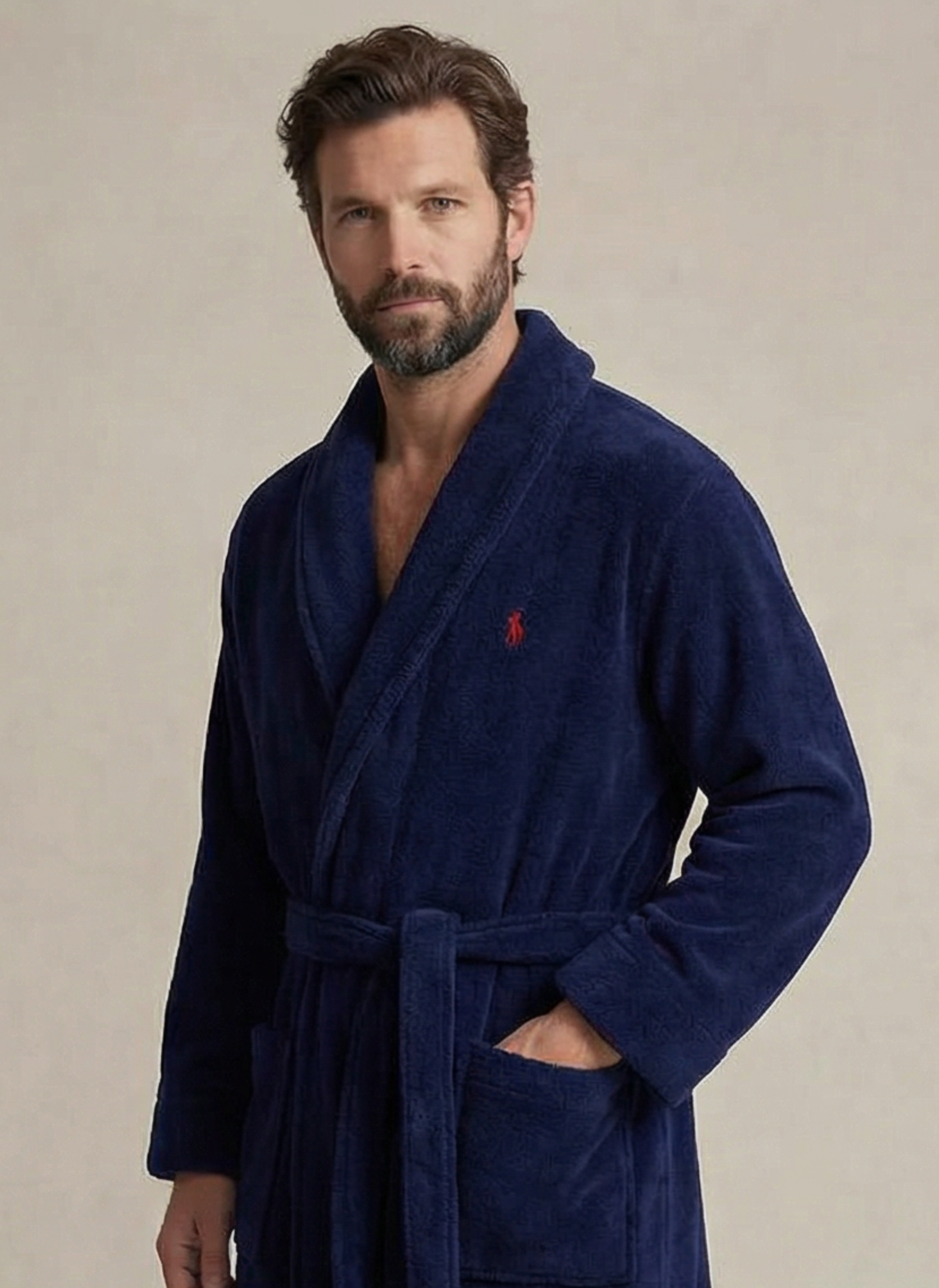 Cotton Terry Robe - Bleu