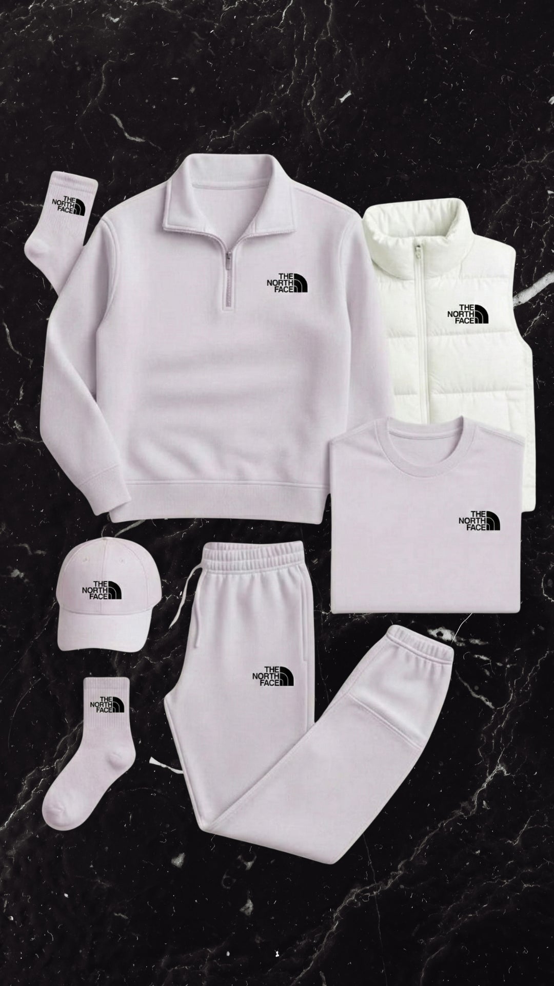 TNF Set Essential – Hoodie, Pants, Cap & Socks