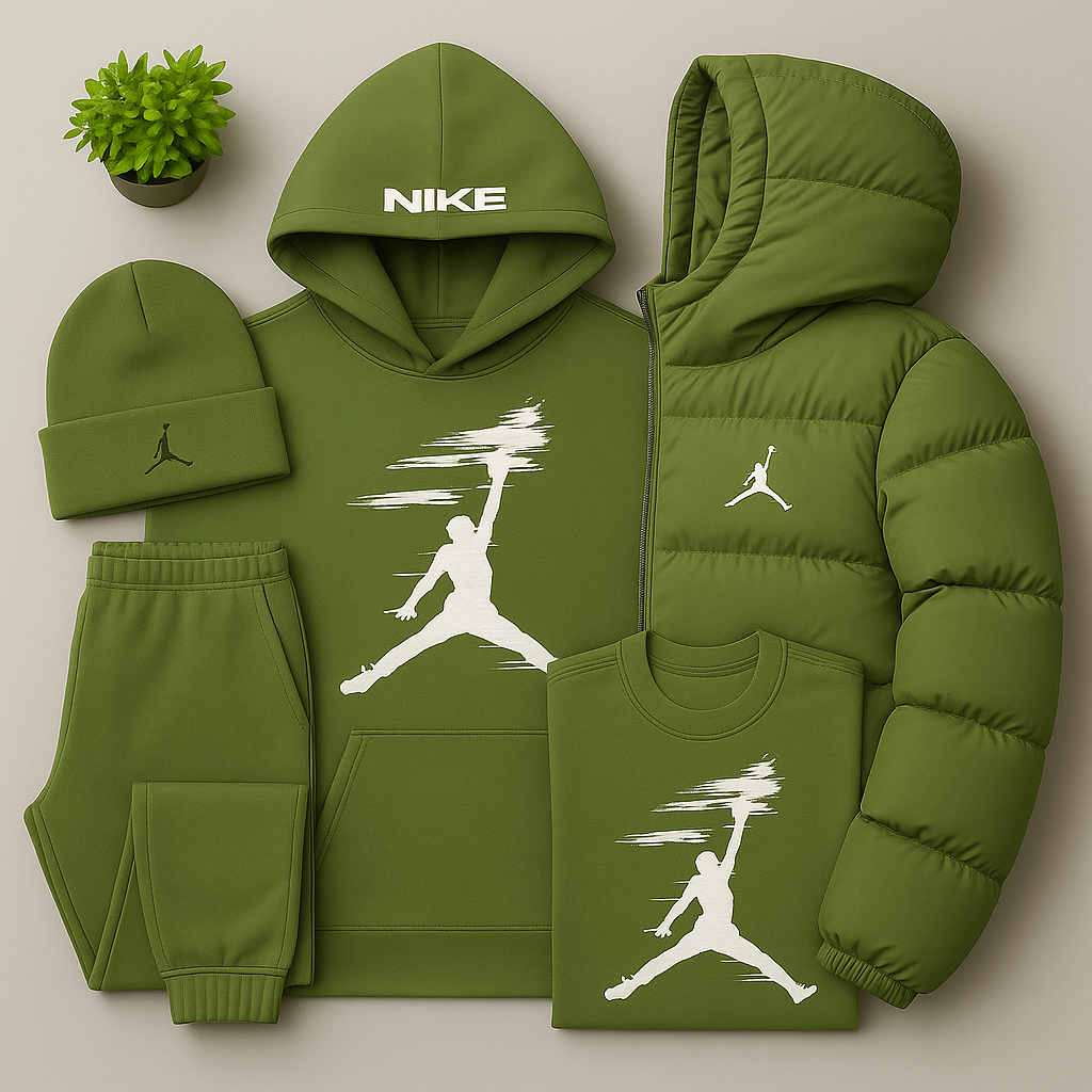 JRD Essential – Winter Set with Hoodie, Pants and Quilted Puffer Jacket